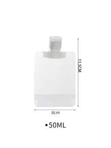 10pcs 30ml/50ml/100ml Portable Lotion Fluid Makeup Packaging Bag,Waterproof Moisture-Proof And Leak-Proof Travel Toiletry Bag Cosmetic Container Reusable Squeeze Stand Up Spout Pouch Refillable Transparent Empty Squeeze Pouch For Shampoo, Body Wash And Lotion Travel Essentials Travel Organizer For Beach Summer Vacation