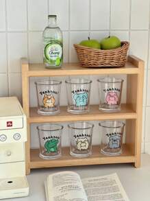 Ins Style Cartoon Glass Cup, Couples Cup/Cold Brew Cup, Coffee Cup/Single Layer Cup, Home Breakfast Milk Cup, Summer Juice Cup/Beverage Cup, Daily Use Water Cup, High Aesthetic Cute Biyeflower Enjoyment Cup