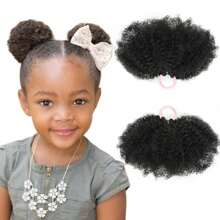 1pc Girls Cute Hair Bun Decorative Hair Scrunchie Accessory For Adding Volume
