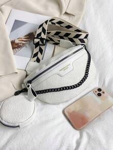 Fashion Versatile Waist/Chest Pack, Unisex Suitable For All Seasons - White - View 4