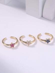 Stylever 1pc 925 Sterling Silver Summer Beach Star Open End Toe Rings Size Adjustable Toe Rings Ladies Jewelry For Women Beach Vacation Opening Ring Foot Ring Fine Jewelry Gifts For Beach Holiday Decor - Multicolor - View 5