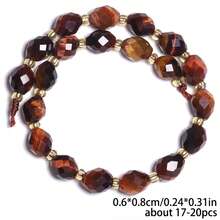 6*8 毫米刻面椭圆形宝石天然萤石蛋白石太阳石珠隔珠适用于珠宝制作 DIY 手链项链配件