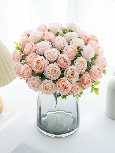 1 szt./3 szt. Sztuczne kwiaty róży, sztuczne rośliny jedwabne, do domu, jadalni, salonu, prezentów na Dzień Matki, prezentów urodzinowych, prezentów na zakończenie roku szkolnego, prezentów ślubnych, sztuki wstawiania kwiatów, rekwizytów fotograficznych, jesieni, wiosny, wazonów, ścianek kwiatowych, wianków kwiatowych, bukietów ślubnych, dekoracji ślubnych, materiałów na wianki kwiatowe DIY, materiałów na dekoracje urodzinowe, akcesoriów do dekoracji wnętrz, dekoracji ogrodowych