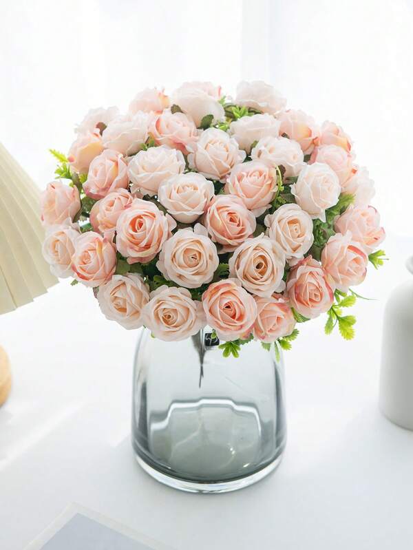 1/3 flores artificiais de rosas, plantas de seda falsas, para casa, sala de jantar, sala de estar, presentes de dia das mães, presentes de aniversário, presentes para formatura, temporada de casamento, a arte de inserir flores, acessórios para fotografia, outono, primavera, vaso, parede de flores, coroa de flores, buquê de noiva, decoração de casamento, materiais para coroa de flores faça você mesmo, materiais para decoração de festa de aniversário, acessórios de decoração para casa, decoração de jardim ao ar livre