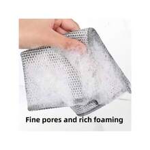 10 Counts Dishwashing Rags,Multipurpose Non-Scratch Wire Dishcloths For Wet And Dry Use, Reusable Wire Cleaning Cloths For Kitchen, Sinks, And Pans Silver Removable, Washable & More