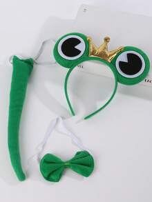 3pcs/Set Costume Decoration Performance Headband, Tie, Tail - Cartoon Animals: Cow, Rabbit, Tiger, Monkey, Puppy,Hairband,Hair Hoop Headbands - Multicolor - View 8