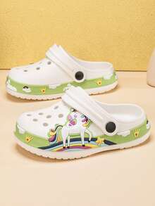 1 Pair Girls Comfortable Fashionable Casual Lightweight Cute Cartoon Hollow Shoes, Suitable For Summer - White - View 4