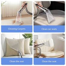 1pc Swivel Head Rotating Brush Nozzle With 1pc Hose - Effortless Floor And Carpet Cleaning - Vacuum Cleaner Accessories For Household Supplies And Cleaning Tools - Multicolor - View 6