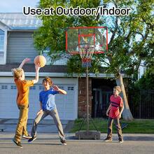 LITIDA Portable Basketball Hoop System Stand Height Adjustable 7.5ft - 9.2ft With 32 Inch Backboard And Wheels For Youth Adults Indoor Outdoor Backyard/Driveway Basketball Goal,  With Enlarged Base And PC Backboard - Red - View 4