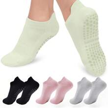 1/3 Pairs Of Women's Summer Yoga Socks, Mesh Breathable Thin Silicone Non-Slip Sports Socks, Indoor Floor Boat Socks, Suitable For Fitness Pilates Non-Slip Socks.