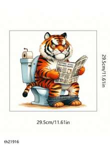 Naklejka na deskę sedesową z serii Home Decorators Animals, zabawna naklejka na łazienkę z królikiem i telefonem – samoprzylepna, do dekoracji desek sedesowych i zbiorników, zabawne akcesoria łazienkowe, naklejka winylowa do dekoracji domu, artykuły do dekoracji toalet i ścian, odśwież wystrój łazienki w domu, wystrój jesienny