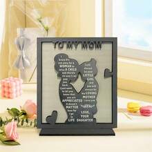 Mother's Day Wooden Centerpieces Table Decoration, Father's Day Table Topper Sign Wood Craft Center Piece Decor For Home Decor