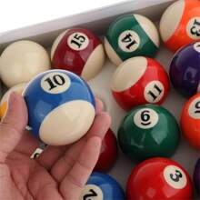 16 Stück Harz Billardkugeln Tisch Zubehör Ersatz Heim Spiel Erholung Spiele Billard Pool Kugel Set Pool Queue Kugeln Komplettes Set für Hotels (Zufällige Farbe)