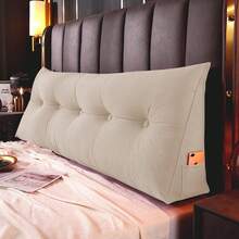 Almofada Para Cabeceira Encosto Apoio Lombar Spot 90cm com Porta Celular Suede - Desk Design