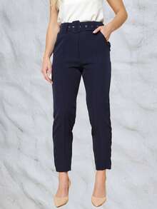 Women Pants - 藏蓝色 - 查看 4