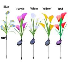 Solar Garden Lights, Calla Lily Flower Light, Color Changing Lights Outdoor For Garden Decoration, Yard Decor And Gift For Mother Simulation Flower Decorative Flower Lights For Garden Patio Yard Pathway Decoration