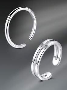 CIZME 2PCS Fashion Adjustable Toe Rings For Women,Silver Gold Summer Beach Foot Jewelry,Flower Open Toe Rings,Stainless Steel Cubic Zirconia Toe Jewelry For Women,Daily Wear Body Jewelry - Open Ankle Ring - View 22