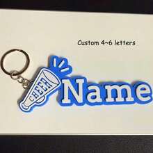 1pc Customized 3D Printed Name Tag, Colorful Cheer Megaphone Keychain/Pendant, Sports/Graduation Party Gifts,Junior High School Students,Middle School Students,High School Senior High School Students,College Students,University Students,Freshman,Sophomore,Underclassmen,Durable,Colorful,Cute,Adorable,Funny,Kawaii,Y2K,Stylish,Unisex,Casual,Custom,Personalized,Unique,Customized,Ideal Gifts For Him,Ideal Gifts For Her,Her,Boyfriend,Girlfriend,Family,Friends - 3D Keychain - View 17