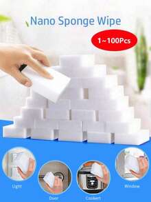 1~100Pcs Melamine Sponge Magic Wipe Home Cleaner Cleaning Office Bathroom High Density Kitchen Tools Wholesale Miracle Items Esponjas