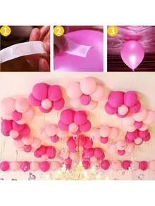 100pcs/Roll Double-Sided Transparent Balloon Glue Dots For Wedding And Birthday Decoration, Diy Handmade Removable, Traceless Back To School - Multicolor - View 4
