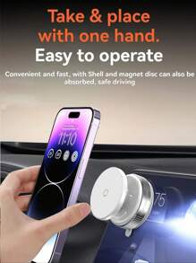 1 peça com base giratória de 360 graus, ventosa a vácuo, suporte magnético para celular, navegação automotiva, suporte dedicado para celular, compatível com iPhone, Android, presente de aniversário, família, amigos, acessórios para carro, suporte para celular para carro