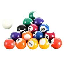 16 Stück Harz Billardkugeln Tisch Zubehör Ersatz Heim Spiel Erholung Spiele Billard Pool Kugel Set Pool Queue Kugeln Komplettes Set für Hotels (Zufällige Farbe)
