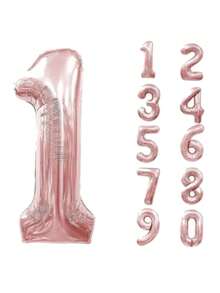 1 个 32 英寸数字气球，适用于生日、周年纪念、节日、新年、圣诞派对装饰 - 黑色 - 查看 5