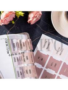 WUSITO Bible Tabs (Rose Gold Embossed Lettering), Bible Journaling Supplies, Bible Book Tabs, Christian Gift, 66 Bible Tabs For Women And Men, Includes 4 Blank Tabs (Pearl),School Supplies,Back To School