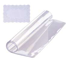 Transparent PVC Tablecloth 30.0.5 Cm 1.5 Mm Thickness Cut To Size With Rounded Corners Ideal For Dining And Events