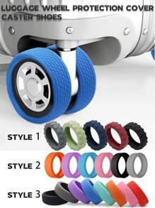 1/4/8PCS Men's And Women's Luggage Wheel Protective Cover, Shockproof, Silent And Noise-Reducing Silicone Luggage Wheel Protector, Travel Necessities, Suitable For Travel, Family Camping, Outdoor Beaches, Summer Vacation, Back To School