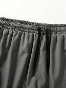 Spring/Summer 1pc Solid Color Sports Shorts, Anti-Chafing, Double Layer Unisex Couple Running/Outdoor Gym Pants