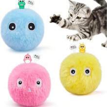 Smart Electric Chirping Plush Ball Toy For Cats, Fluffy Squeaky Cat Chewing Toy Ball, Interactive Sounding Cat Scratcher, Cats Chasing Toy For Indoor Outdoor Chuck It Catnip Toys For Interactive Toys