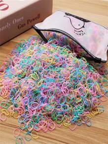 1000 piezas/100 piezas, Paquete de bandas elásticas desechables para el cabello, lazos y sujetadores de coleta para peinados y decoración casual, accesorios para el cabello para todos los días, adecuados para todas las estaciones, gimnasio, vuelta al colegio