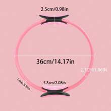 Multi Functional Pilates Resistance Ring With Comfortable Foam Handle -14 Inch Durable Steel Core Intensifier, Suitable For Yoga And Fitness (Various Colors)