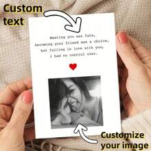 [Personalisiert] Personalisierte individuelle Foto-Grußkarten mit Umschlag, personalisiert für Liebe, Geburtstag, Vermissen und Jahrestag - Ideales Geschenk für Partner oder Freund, Neujahrskarte, mit Paar-Fotos, Liebesbrief, Valentinstag, Multifunktional, Briefmarken, minimalistisch dekorativ, modern einzigartig, personalisiertes Hochzeitsgeschenk, vielseitig, langanhaltend, dekorativ, wiederverwendbar, exquisit, stilvolles, hochwertiges, buntes, modernes, individuelles, personalisiertes, einzigartiges, ideales Geschenk für ihn, ideales Geschenk für sie, Freund, Vater, Freundin, Mutter, Familie, Freunde, Teeraum, Zuhause, Garten, Büro, für Jahrestage, für Valentinstag, für Muttertag, für Geburtstage, für Vatertag, für Abschluss, für Hochzeiten, für Einweihung