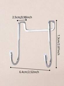 3pcs Stainless Steel Hanging Hooks, Suitable For Bedroom, Dining Room, Bathroom, Over The Door Storage Rack, Wall Mounted Coat Hooks - Silver - View 4
