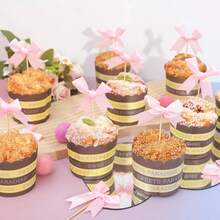 30 chiếc nơ hồng trang trí bánh cupcake trang trí sinh nhật cho phụ nữ trang trí tiệc cưới theo chủ đề BabyShow - Nhiều màu - Xem 11