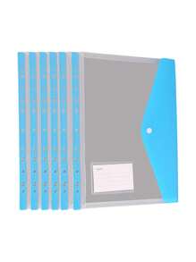 Carpeta de archivos de PVC transparente gruesa con botón a presión, tamaño A4, carpeta de archivos transparente y resistente al agua de gran capacidad con bolsillo para etiqueta, organizador de documentos, para almacenamiento de documentos de oficina y organización de artículos de papelería de estudiantes, excelente para la temporada de regreso a clases
