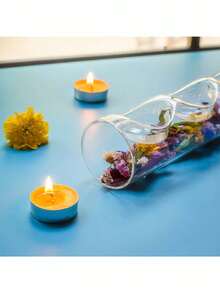 Glass Three-Hole Candlestick Bar Special Decoration Creative European Style Living Room Dining Table Candlestick Home Decoration Items - Multicolor - View 5