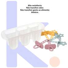 Kit Forminha 12 Picolé Forma Molde Palito Sorvete Gelo Livre Bpa