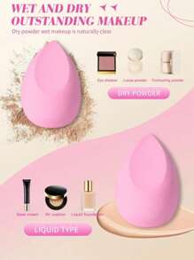 6pcs Makeup Sponge, Random Shape, Suitable For All Skin Types, Latex-Free Multi-Purpose Makeup Sponge For Liquids, Creams And Powders, No Stripes, Smooth Make-Up Applications, Simple And Beautiful, Easy To Carry.