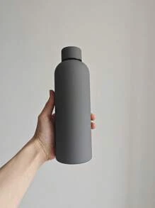 16oz High-Aesthetic American Style Small Mouth Stainless Steel Insulated Tumbler, Outdoor Portable Large Capacity Sports Water Bottle, Customized, 1pc