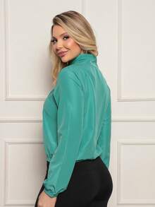 Women's Microfiber Cropped Jacket, Water Resistant And UV Protection - Versatility, Comfort And Style - Mint Green - View 5