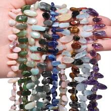 10-14mm Natural Asymmetrical Colorful Fluorite Amethyst Stone Gravel Chip Loose Spacer Bead For Jewelry Making DIY Earring Necklace Accessories