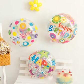3pcs/Set 18inch Fruit Shape Foil Balloons Set, Suitable For Birthday Party Decoration