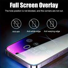 2pcs Crystal-Clear Transparent Screen Protector Compatible With Iphone Ultra-Thin Anti-Scratch & Anti-Fingerprint Glass Film With Silky Smooth Touch For Daily Protection, Commuting, Nail Art Matching & Selfie-Ready Aesthetic (Bubble-Free Installation & True Color Transparency) Gift For Birthday, Family, Friends Tempered Glass, Phone Screen Protector, Phone Accessories