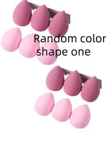 6pcs Makeup Sponge, Random Shape, Suitable For All Skin Types, Latex-Free Multi-Purpose Makeup Sponge For Liquids, Creams And Powders, No Stripes, Smooth Make-Up Applications, Simple And Beautiful, Easy To Carry.
