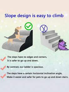 1pc Non-Slip Solid Color Removable & Washable Pet Stairs, Elastic & High Strength, Suitable For Indoor Use On Sofa/Bed, For Small/Medium Pets - Multicolor - View 7