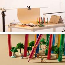 4 Stücke PVC satinierte Desktop Einfarbig Hintergrundplatten, ideal für kleine Produkte, Kosmetik, Lebensmittel und Portrait Hintergrundaufnahmen