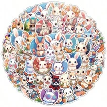 50 pezzi adesivi doodle serie rosa carina, adesivi doodle unicorno, adesivi cartone animato sirena, adesivi doodle coniglio carino, adesivi impermeabili per computer portatile, tazza d'acqua, bagagli, all'ingrosso adesivi decorativi per organizer